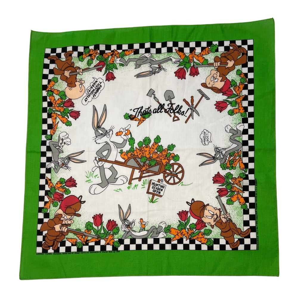 Bugs Bunny Elmer Fudd Looney Tunes 1996 Vtg BANDAROOS Bandana Vol. 2 of 3